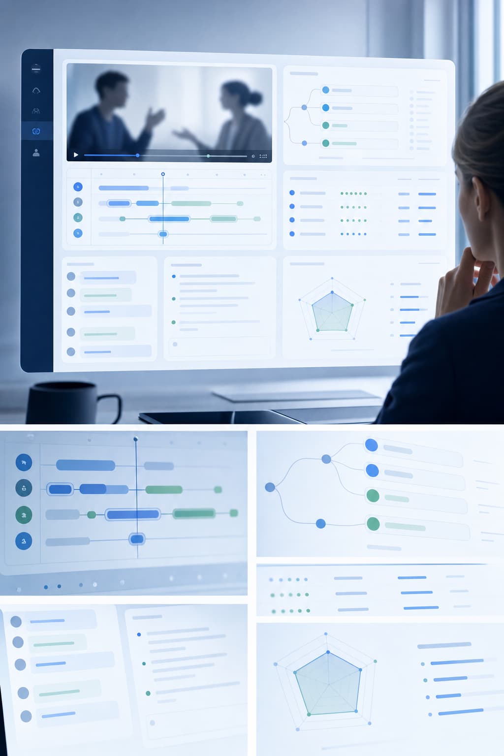 Editorial visual representing Elenqa realtime debate assessment